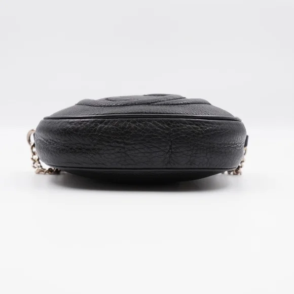 CD07 💖 GUCCI Metallic Pebbled Calfskin Mini Soho Chain Bag - Picture 10 of 15